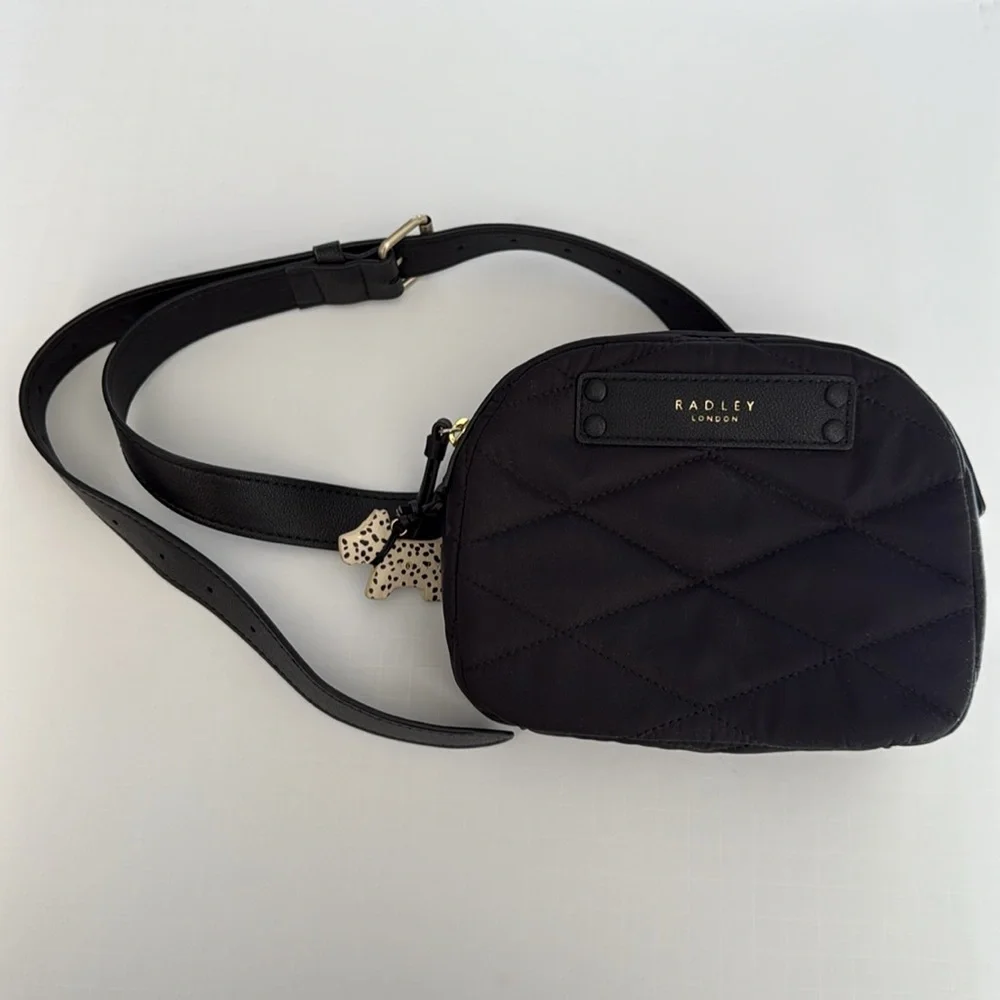 RADLEY LONDON Black Quilted Crossbody Bag with Classic Design NWOT